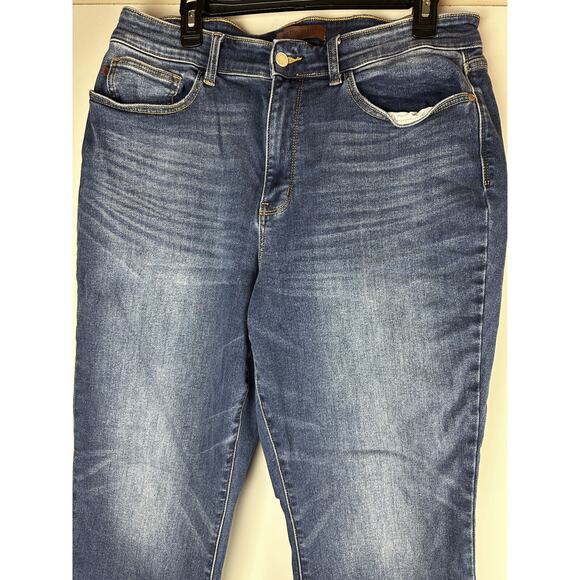 Judy Blue Thermal Straight Fit Jeans Contrast Wash JB82561 Women's Plus Size 18W - Picture 13 of 14
